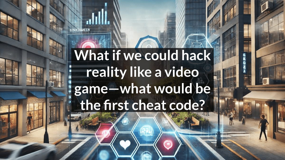 What if we could hack reality like a video game—what would be the first ...